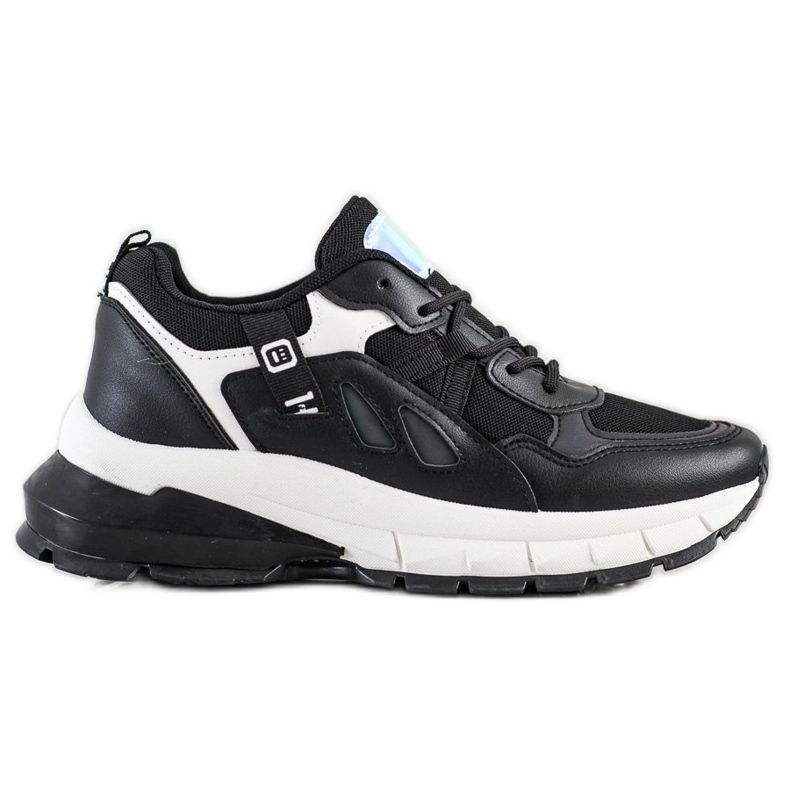 SHELOVET Tenisky na platformě se sítí černá