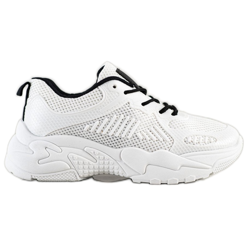 SHELOVET Jarní bílé tenisky bílý