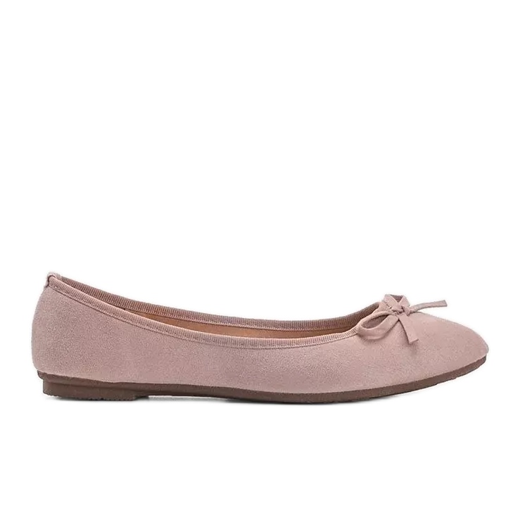 Růžové balerínky s mašlí Angelina růžový