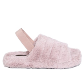 Dámské pantofle s elastickým šeříkem X8130 Purple fialová