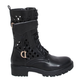 Černí prolamovaní pracovníci NC1125P Černá černý