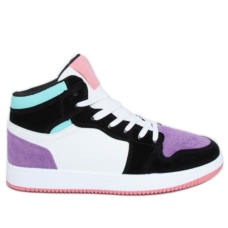 NB505 Fialové vysoké tenisky vícebarevný