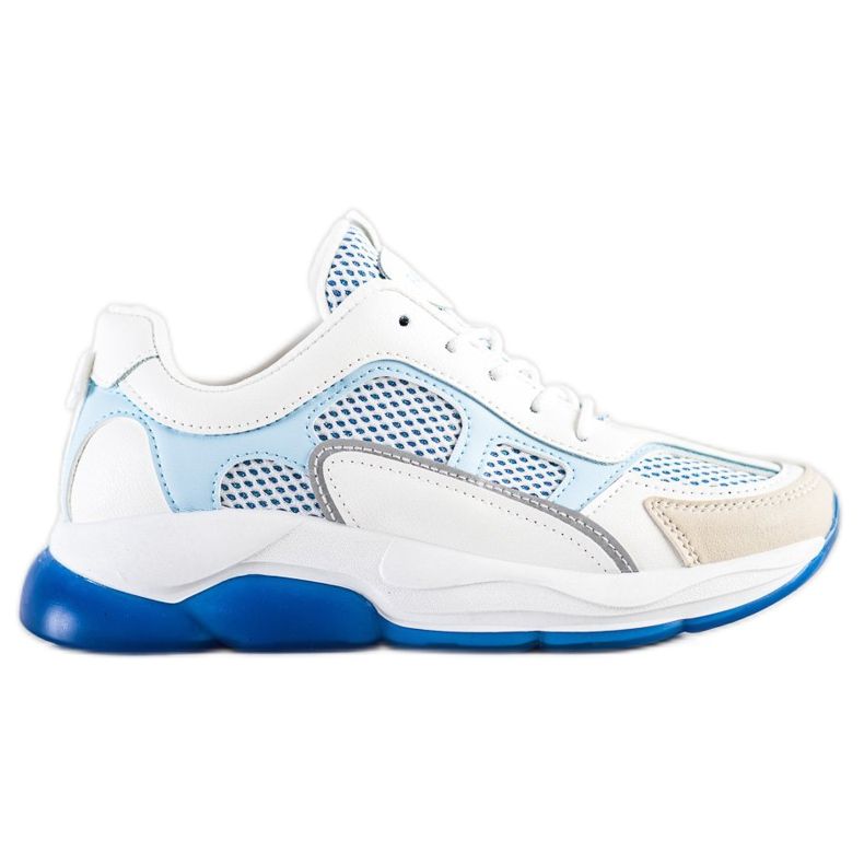 Via Giulia  Tenisky S Třpytivou Módou bílý modrý