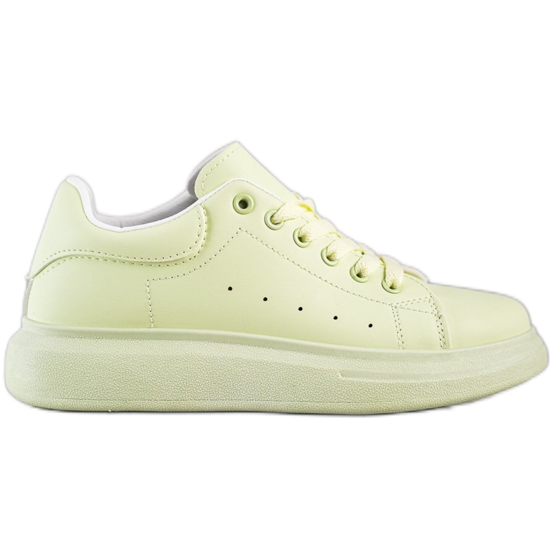 SHELOVET Zelené tenisky na platformě zelená