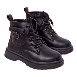 Apawwa Dětské kozačky s kapesní černou TikTok černá