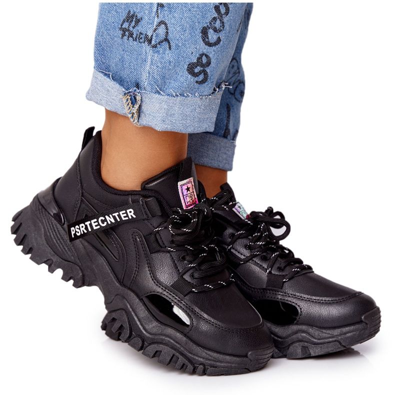 EVE Dámské tenisky na masivní černé podrážce černá