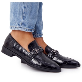 S.Barski Elegantní dámské mokasíny od S. Bararski Black černý