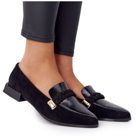 S.Barski Elegantní mokasíny S. Barski Premium Suede Black černý