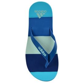 Pantofle Adidas Eezay Striped BA8808 námořnická modř modrý