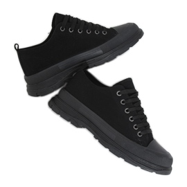 Černé dámské tenisky (černá podrážka) LA122 Allblack černý