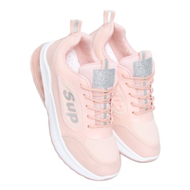Růžová dámská sportovní obuv BM-587 Pink růžový stříbro