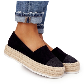 S.Barski Espadrilky na platformě Straw S. Bararski Black černá S.Barski Espadrilky na platformě Straw S. Bararski Black černá