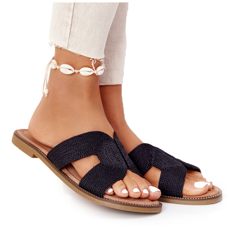 Elegantní dámské pantofle S.Barski Black černá