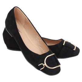 Elegantní černé dámské balerínky LK47P Black černá Elegantní černé dámské balerínky LK47P Black černá