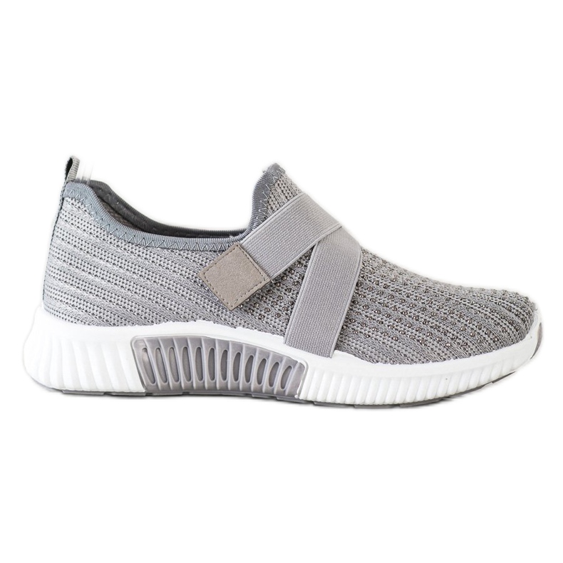 SHELOVET Sportovní obuv s krystaly šedá