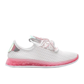 Marley bílé a růžové nazouváky bílý