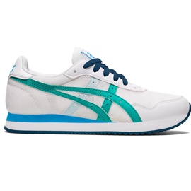 Dětské boty Asics Tiger Runner Gs bílé a modré 1204A015 100 bílý vícebarevný