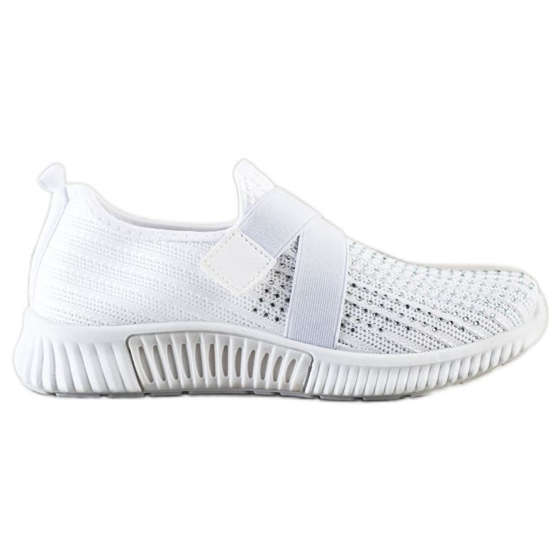 SHELOVET Sportovní obuv s krystaly bílý