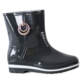 Bona Galoše se zlatým ornamentem černá Bona Galoše se zlatým ornamentem černá