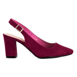 Lodičky s otevřenou patou od Sergio Leone červený vícebarevný