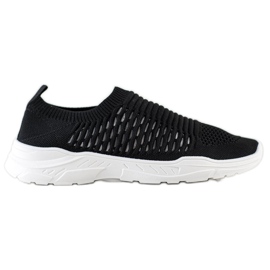Ideal Shoes Pohodlné prolamované tenisky černý
