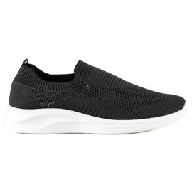 Ideal Shoes Černé sportovní slipy černý