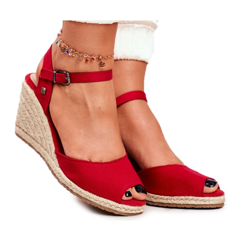Dámské sandály Espadrilles Big Star Red DD274A213 červené