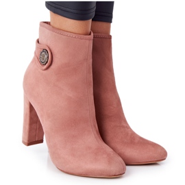 Klasické kozačky na sloupku Lu Boo Pink růžový Klasické kozačky na sloupku Lu Boo Pink růžový