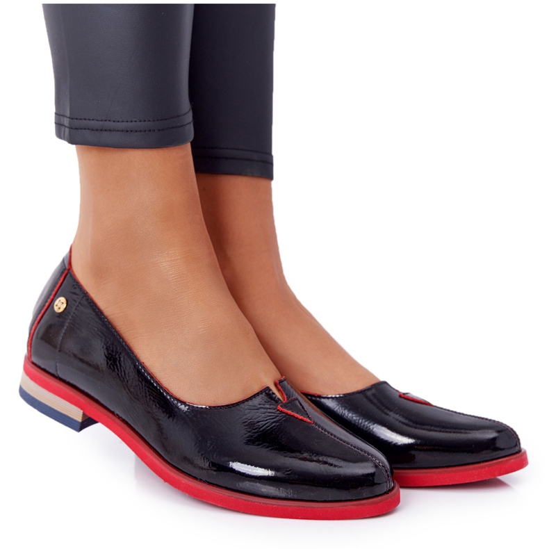 Lakované kožené boty Maciejka 05035-20 Black černá