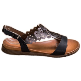 Módní sandály Sergio Leone černý