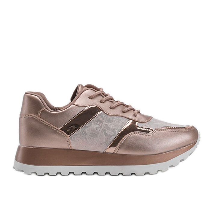 Šampaňské tenisky z eko kůže 2019-447 vícebarevný zlatý