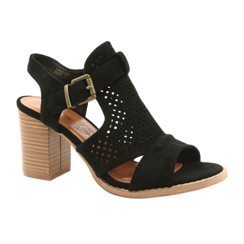 Evento Prolamované dámské sandály černá 21SD35-3581