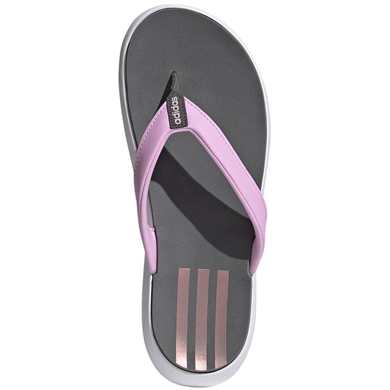 Dámské dámské pantofle Adidas Comfort Flip Flop šedo-růžové FY8658 růžový šedá