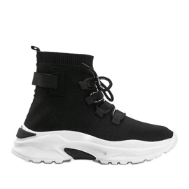 Černé kotníkové ponožky Ella černá Černé kotníkové ponožky Ella černá