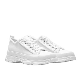 Bílé tenisky na silné podrážce Makenna bílý Bílé tenisky na silné podrážce Makenna bílý