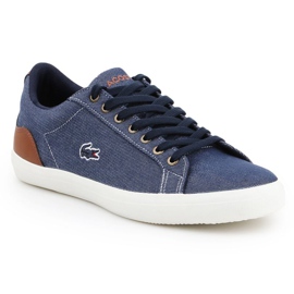 Lifestyle boty Lacoste Lerond 317 2 Cam M 7-34CAM00422Q8 bílý hnědý námořnická modř