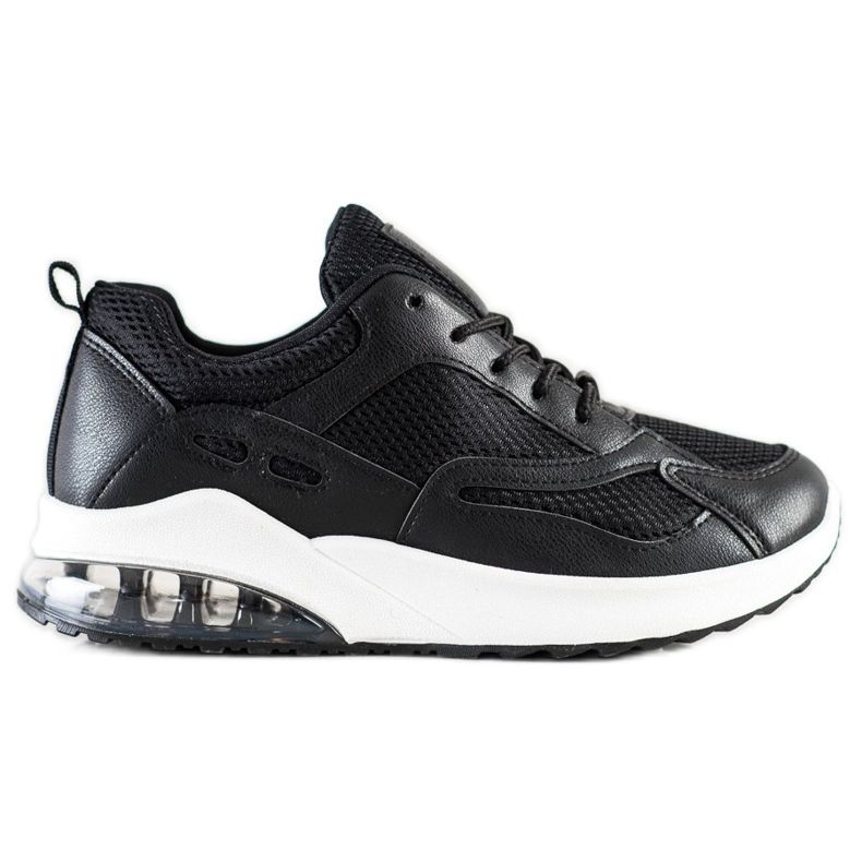 SHELOVET Černé tenisky se síťovinou černá