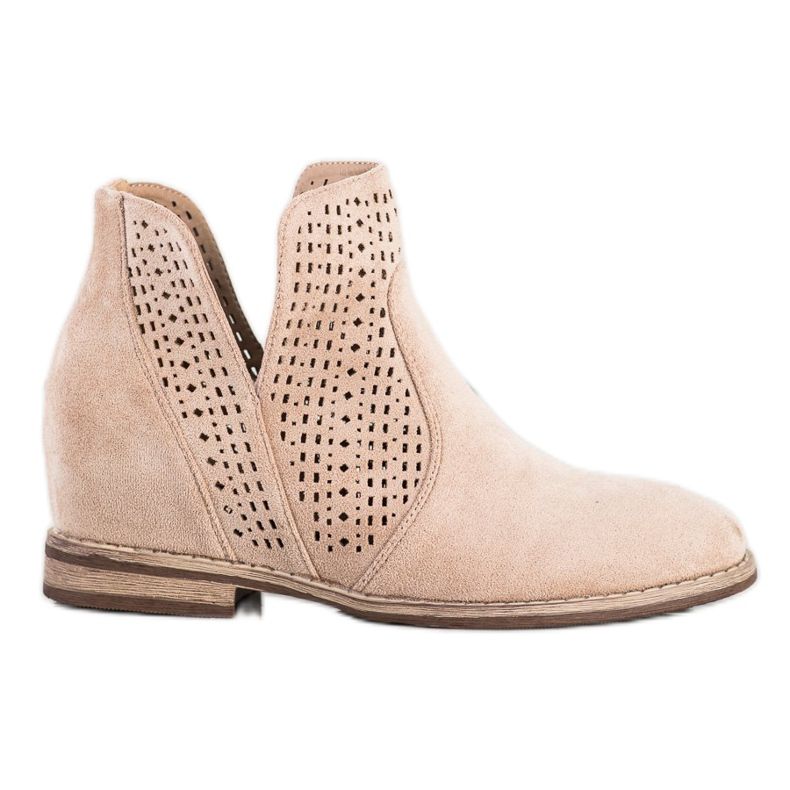 S. BARSKI Jarní boty s vyříznutým S.BARSKI hnědý S. BARSKI Jarní boty s vyříznutým S.BARSKI hnědý