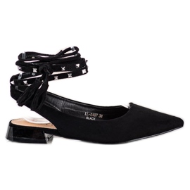 Seastar Lodičky s ozdobným vázáním černá