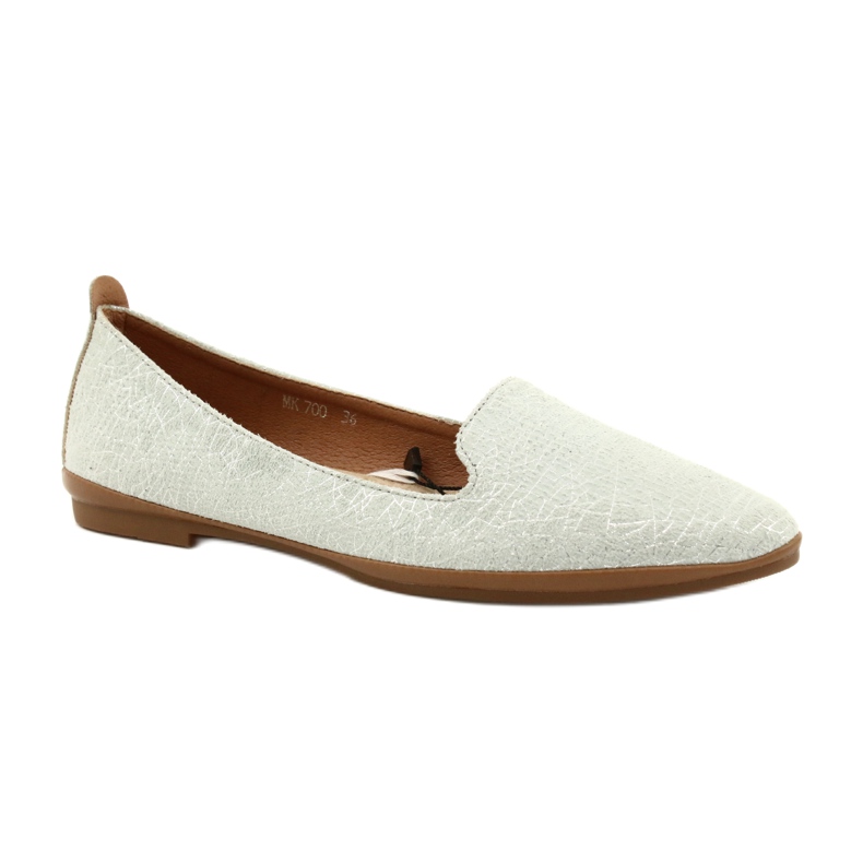 Sergio Leone stříbrno-šedé balerínky MK700 stříbrný