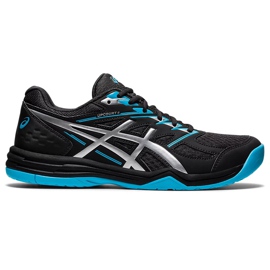 Pánské volejbalové boty Asics Upcourt 4 černé a modré 1071A053 020 černý černý