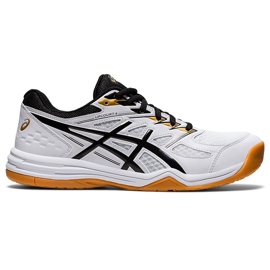 Asics Upcourt 4 bílo-černá 1071A053 102 pánských volejbalových bot bílý bílý