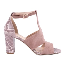 Postavené -sandály Sergio Leone růžový Postavené -sandály Sergio Leone růžový