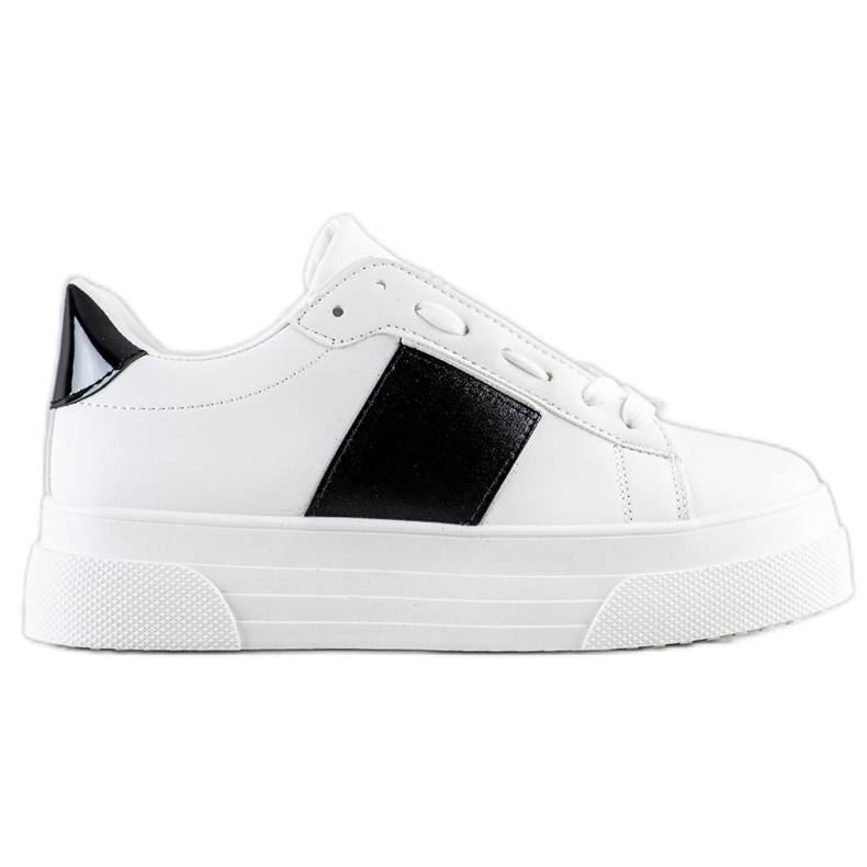 SHELOVET Tenisky S Eko Kůže Na Platformě bílý