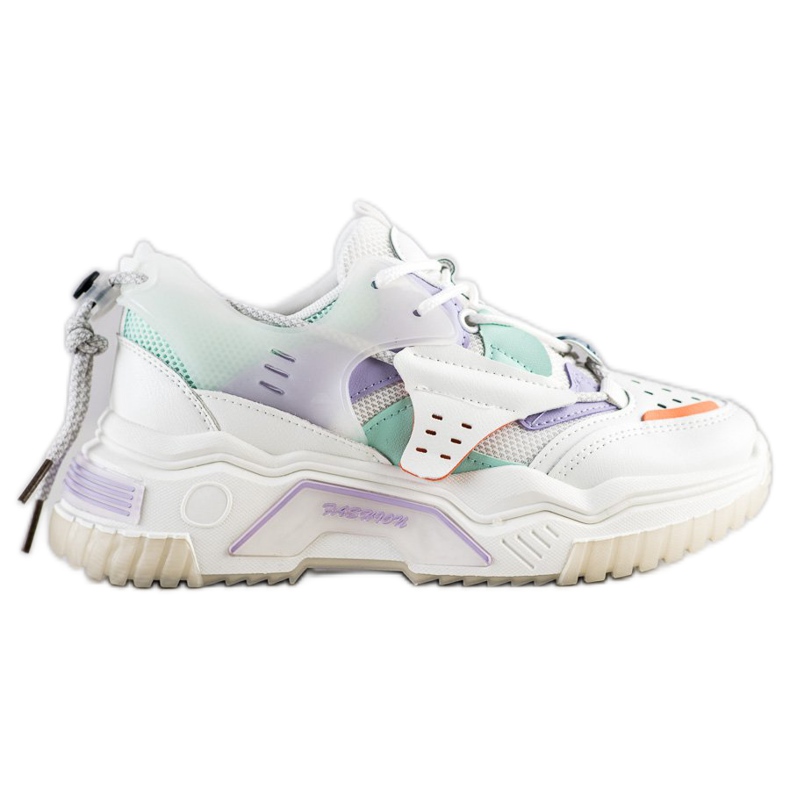 SHELOVET Barevné módní tenisky bílý vícebarevný