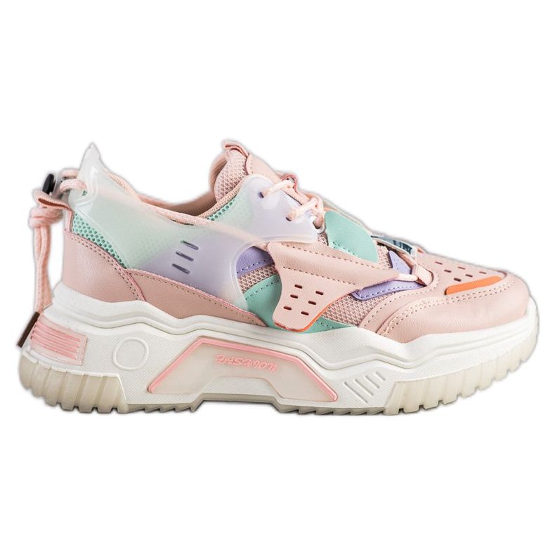 SHELOVET Barevné módní tenisky růžový vícebarevný