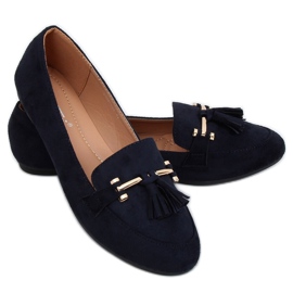 Dámské tmavomodré mokasíny 9988-159 DK.BLUE námořnická modř