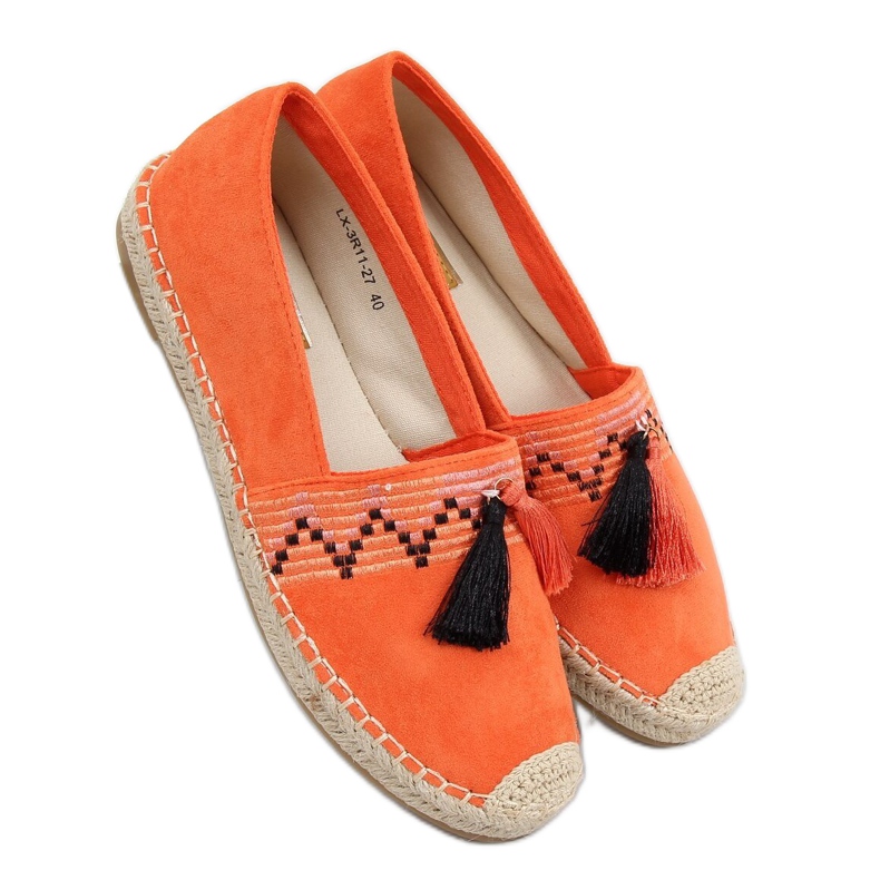 Oranžové boho espadrilky LX-3R11 Orange oranžový Oranžové boho espadrilky LX-3R11 Orange oranžový