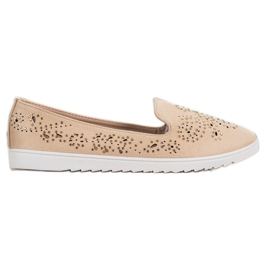 Renda Suede Lords With Crystals béžový