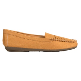 Best Shoes Mokasíny s prolamovaným vzorem hnědý